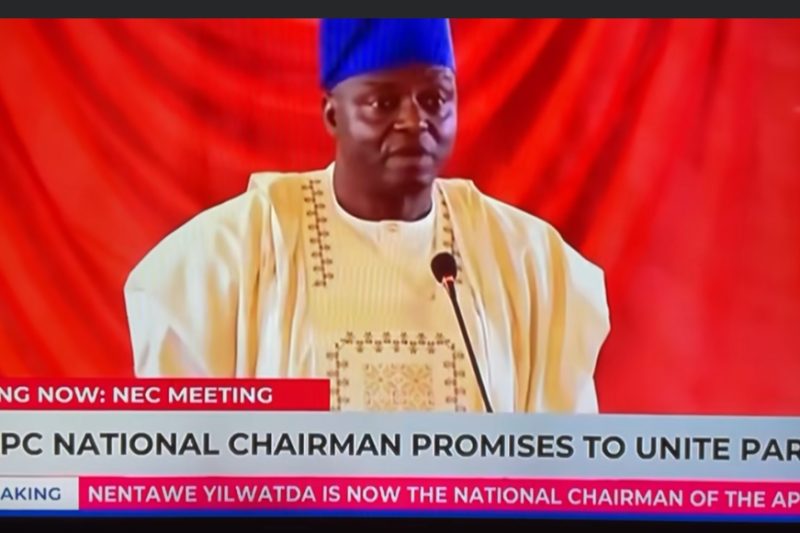 APC NEC Appoints Yilwatda Nentawe as Substantive National Chairman